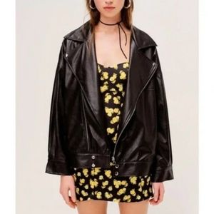For Love & Lemons Dillon Faux Leather Moto Jacket